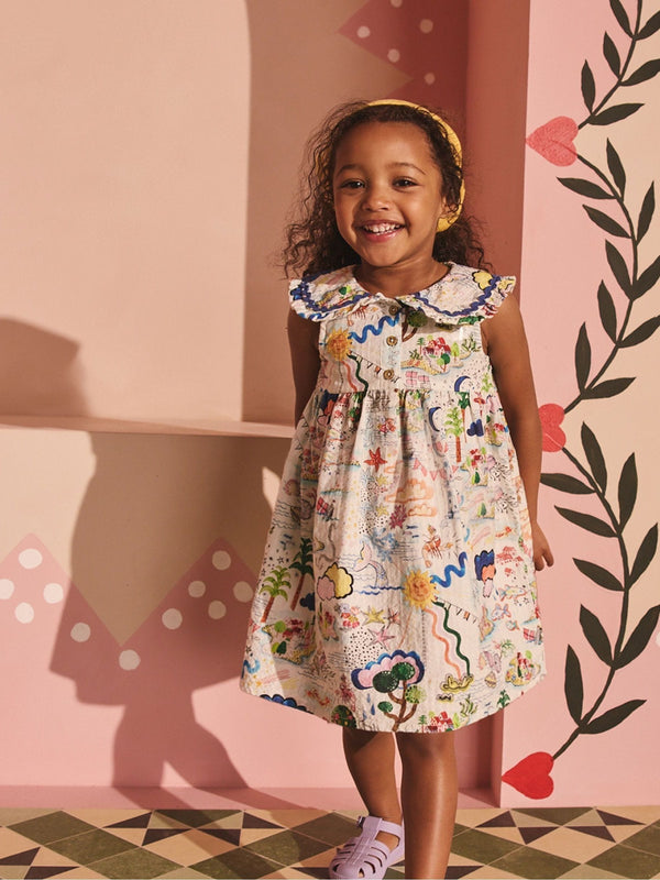 Multi Print Cath Kidston Collar Dress (3mths-8yrs)