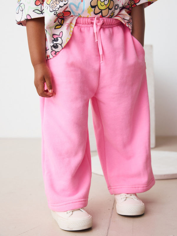 Bright Pink Wide Leg Sweat Joggers (3mths-7yrs)