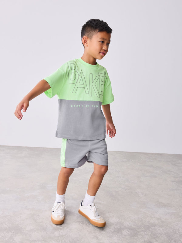 Baker by Ted Baker Colourblock T-Shirt And Shorts Set