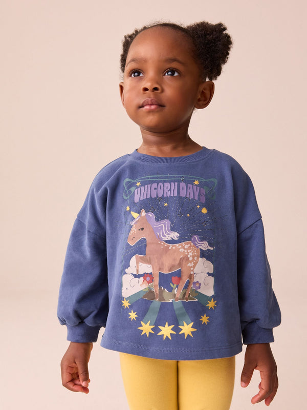 Purple Unicorn Long Sleeve T-Shirt (3mths-7yrs)