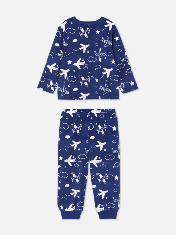 Primark blue sky velour pyjama