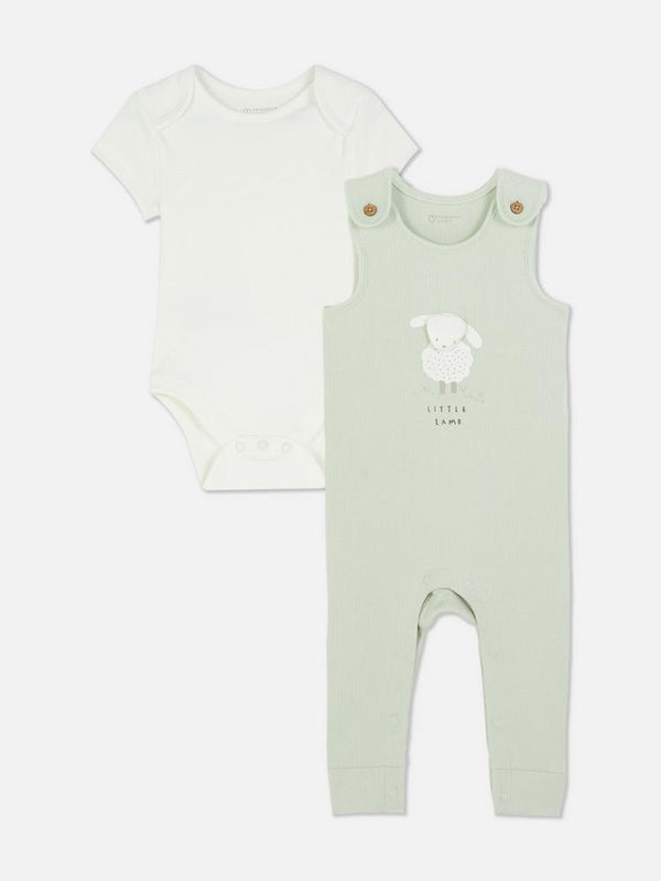 Primark sheep dungarees set