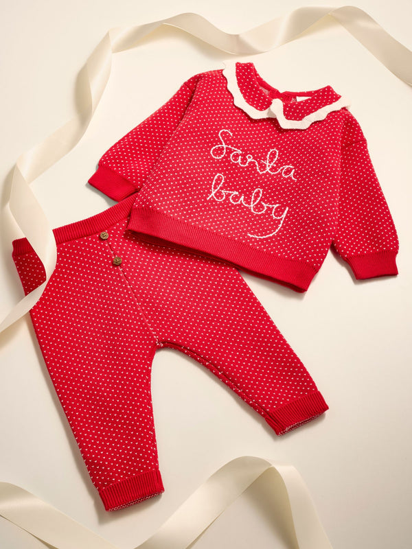 Red Santa Christmas Baby Jumper and Legging Set (0mths-2yrs)