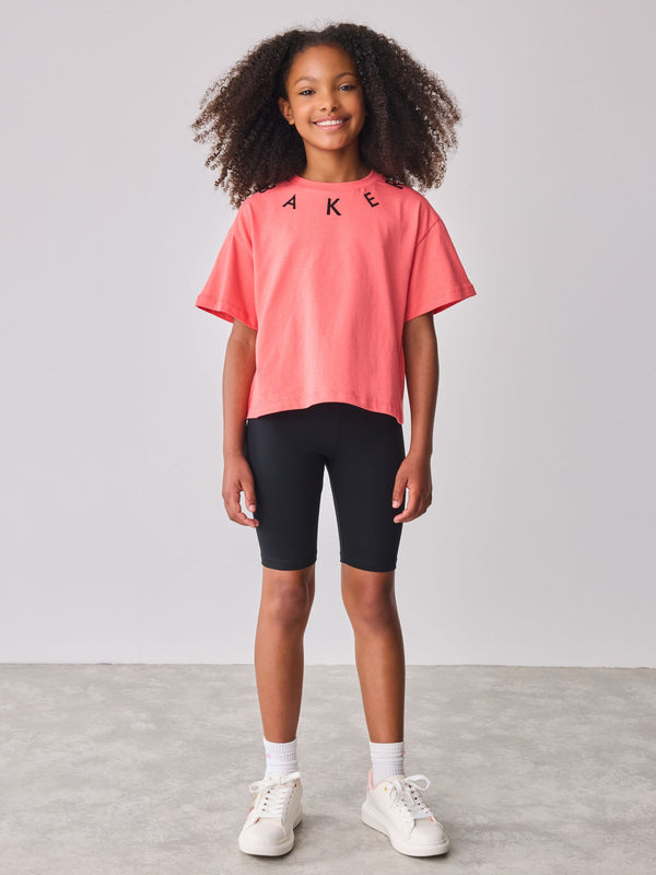 Baker by Ted Baker 2 Piece Hotfix Graphic Boxy T-Shirt and Cycling Shorts Set