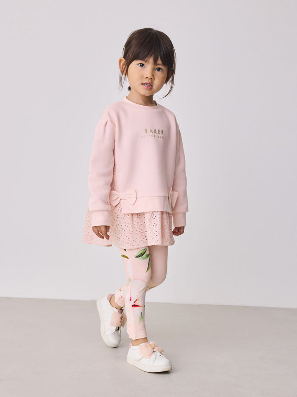 Baker by Ted Baker 2 Piece Broderie Sweatshirts & Leggings Set