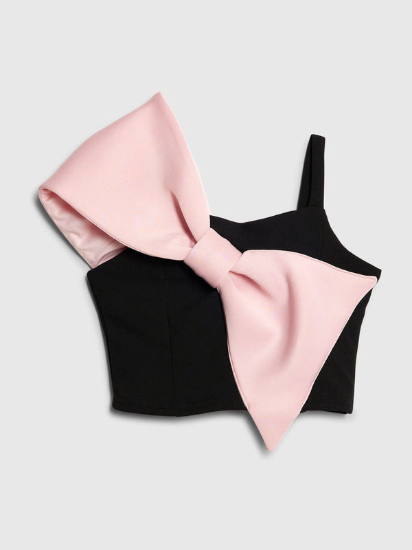 River Island Black Oversized Bow Top