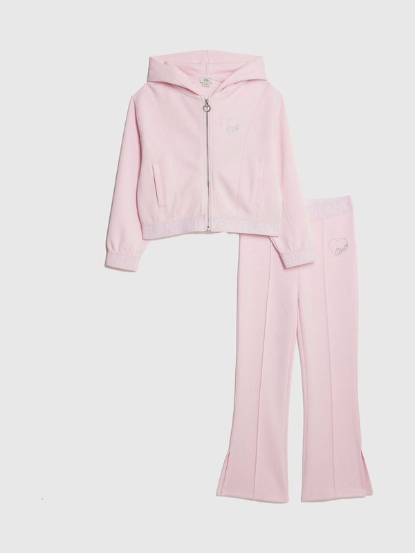 River Island Grey Premium Essentials Zip Through & Kickflare Set