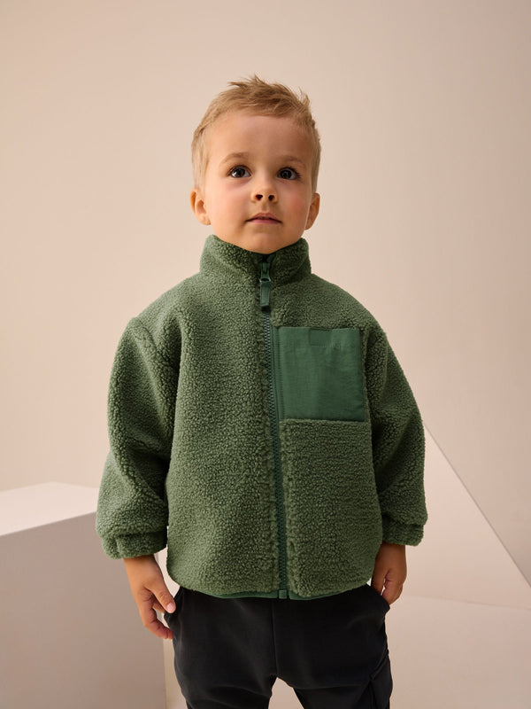 Minerals Plain Funnel Neck Fleece Zip Through (3mths-7yrs)