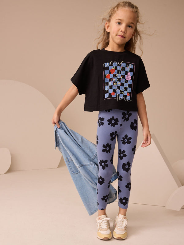 Black Oversized Graphic T-Shirt (3-16yrs)