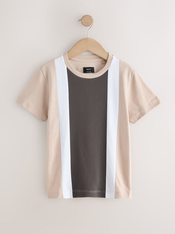 Natural Colourblock Short Sleeve T-Shirt (3-16yrs)