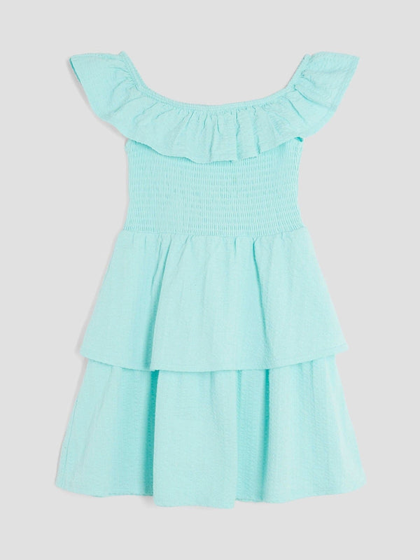 River Island Blue Bardot RaRa 100% Cotton Dress