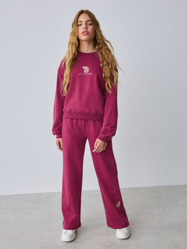 Baker by Ted Baker 2 Piece Varsity Sweater and Wide Leg Joggers Set