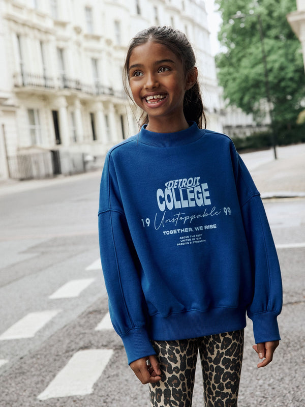 Cobalt Blue Slogan Sweatshirt (3-16yrs)