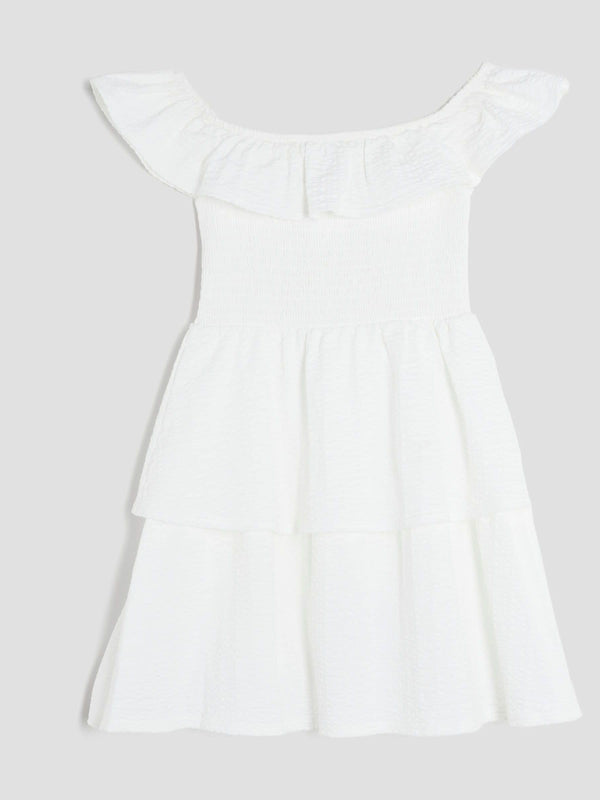 River Island White Bardot RaRa 100% Cotton Dress