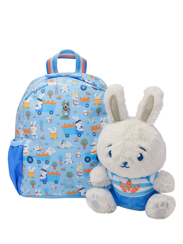 Smiggle Blue Out & About Teeny Tiny Backpack With Detachable Plush Toy