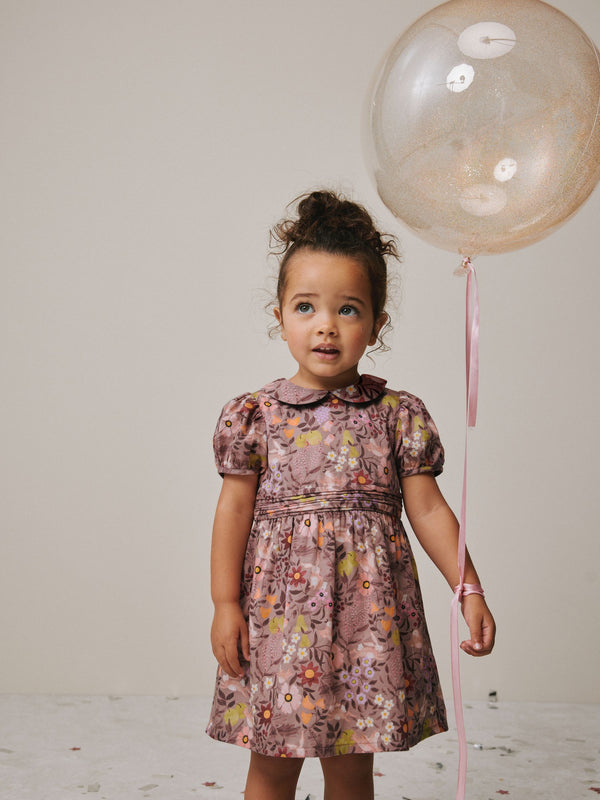 Mink Brown Character Collar Prom Dress (3mths-8yrs)