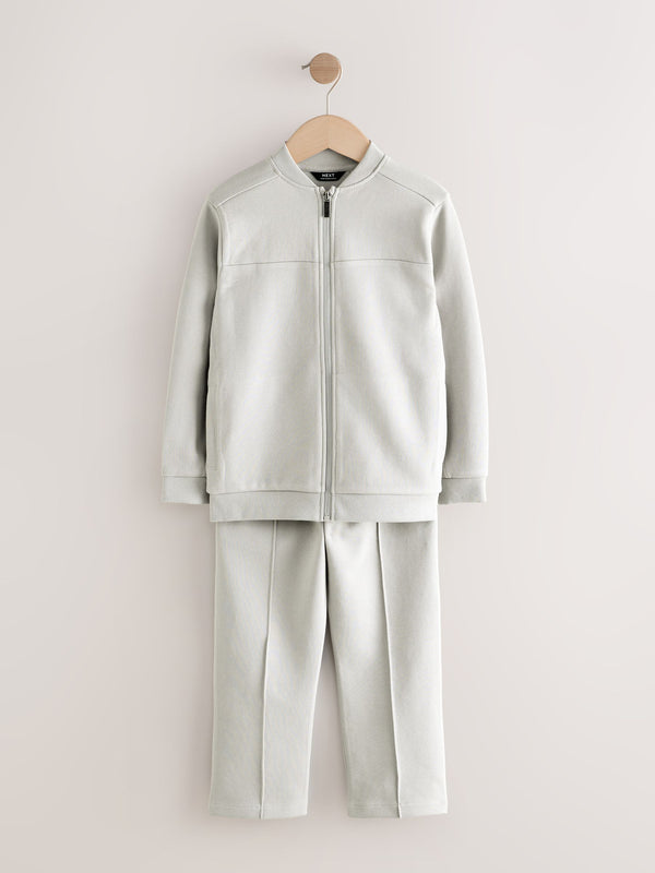 Grey Smart Jersey Bomber Jacket and Joggers Set (3-16yrs)