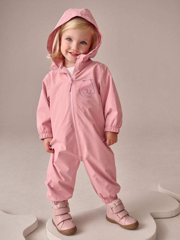 Pale Pink Waterproof Printed Puddlesuit (3mths-7yrs)