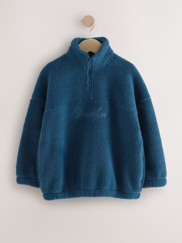 Mid Blue Funnel Neck Fleece (3-16yrs)