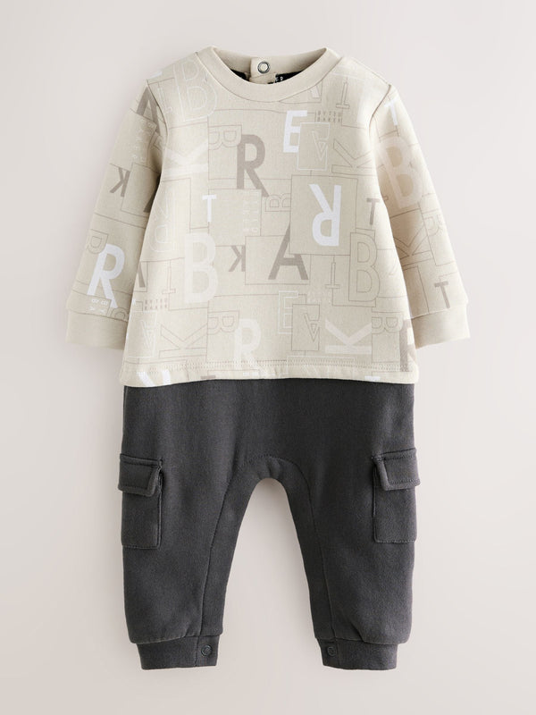 Baker by Ted Baker All Over Print Long Sleeve Romper