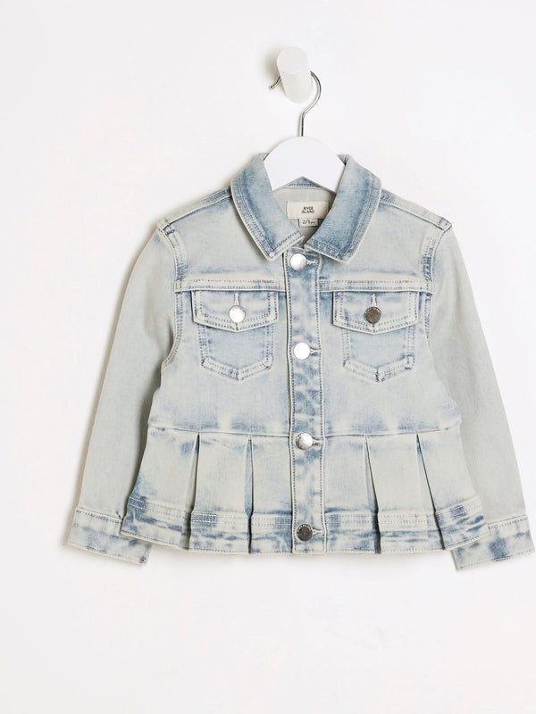 River Island Blue Denim Peplum 100% Cotton Jacket