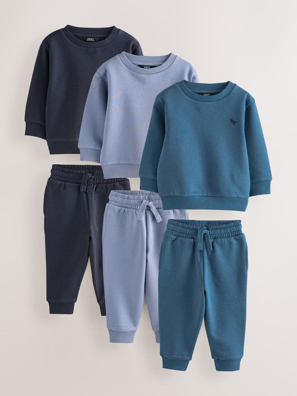 Blue Crew Sweatshirt and Joggers Set 3 Pack (3mths-7yrs)