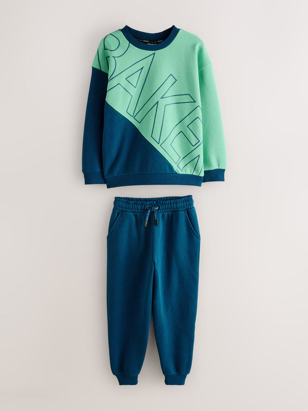 Baker by Ted Baker Colourblock Sweat and Joggers Set