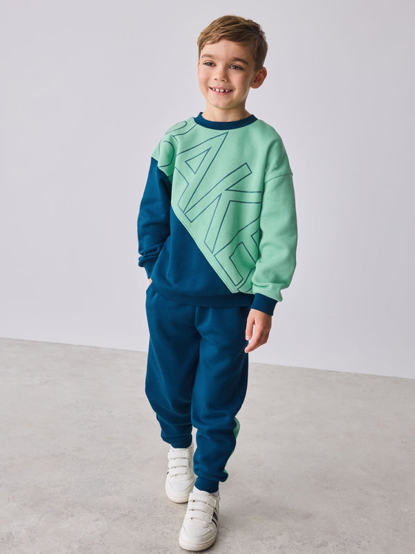 Baker by Ted Baker Colourblock Sweat Top and Joggers Set