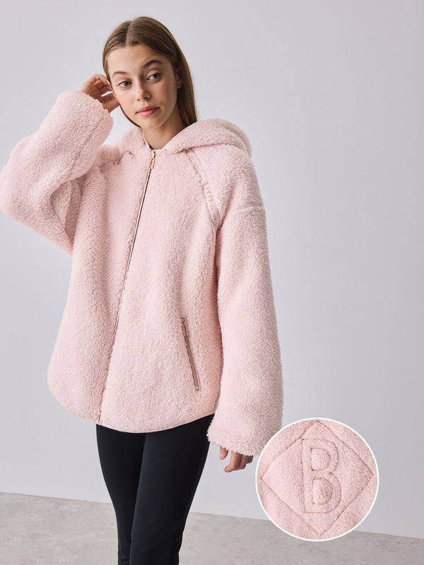 Baker by Ted Baker Zip-Through Hooded Borg Fleece Jacket