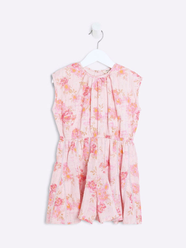 River Island Pink Floral Playsuit