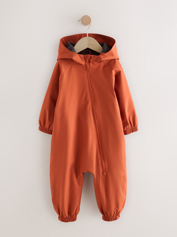 Rust Brown Waterproof Fleece Lined Puddlesuit (3mths-7yrs)
