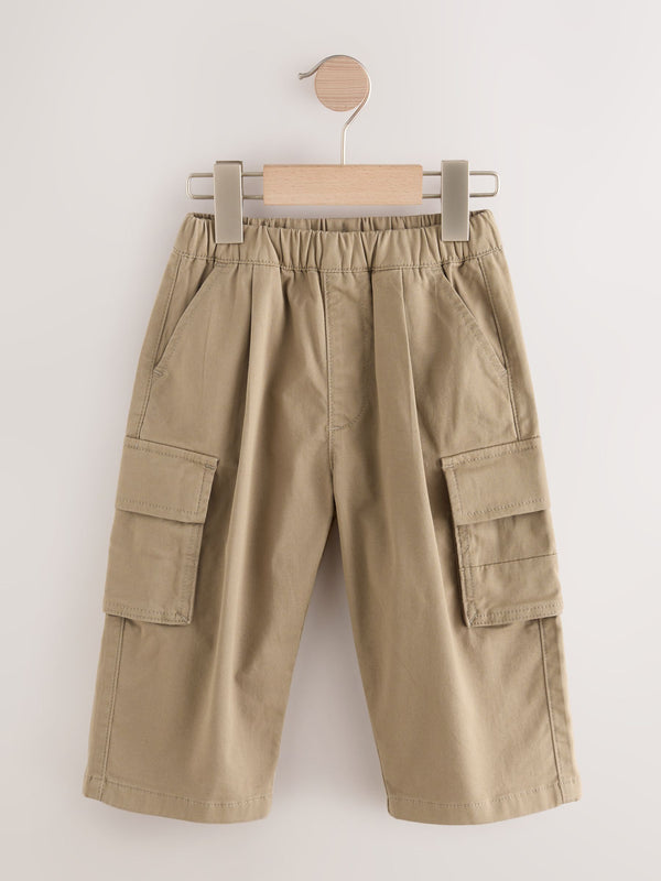 Tan Brown Wide Cargo Trousers (3mths-7yrs)