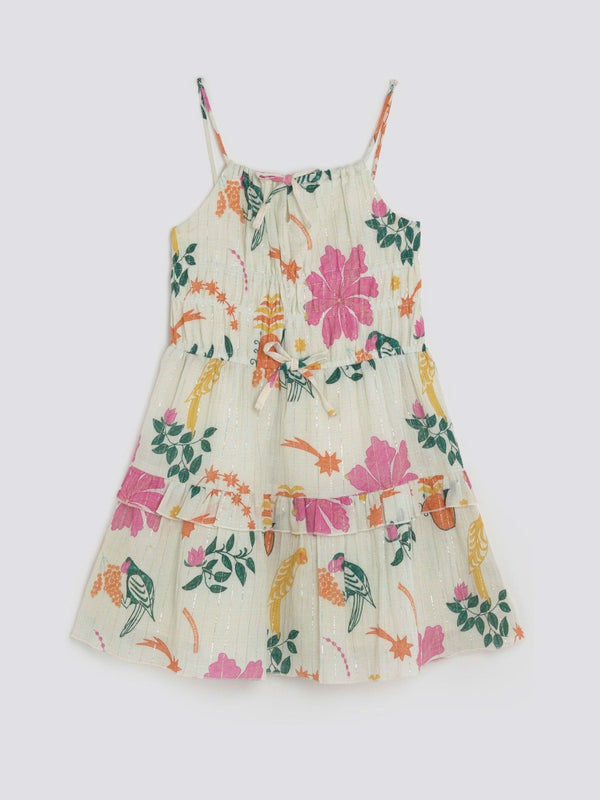 River Island White Girls Floral Print Mini Dress
