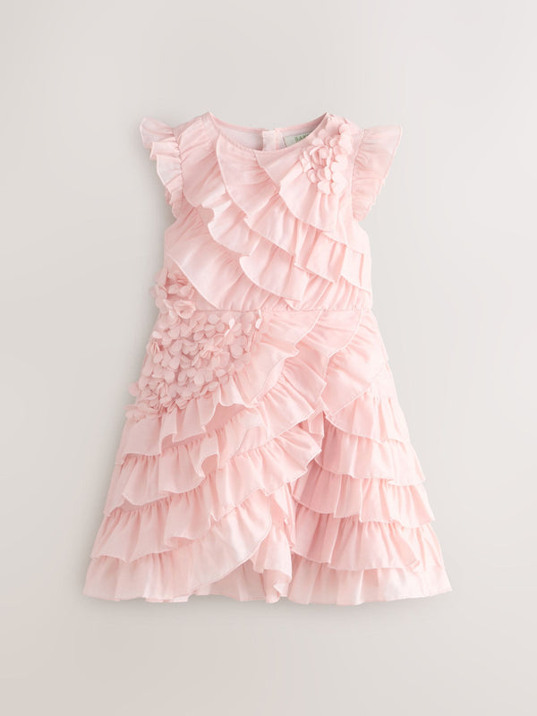 Baker by Ted Baker Pink 3D Ruffle Dress