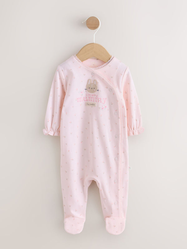 Pink Mummy Family Baby Sleepsuit (0-2yrs)