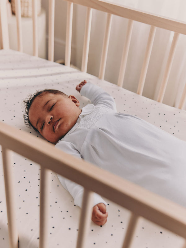 White Collar Baby Sleepsuit (0-2yrs)