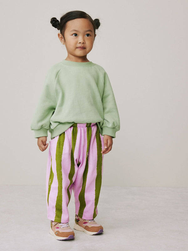 Pink and Green Stripe Barrel Trousers (3mths-7yrs)
