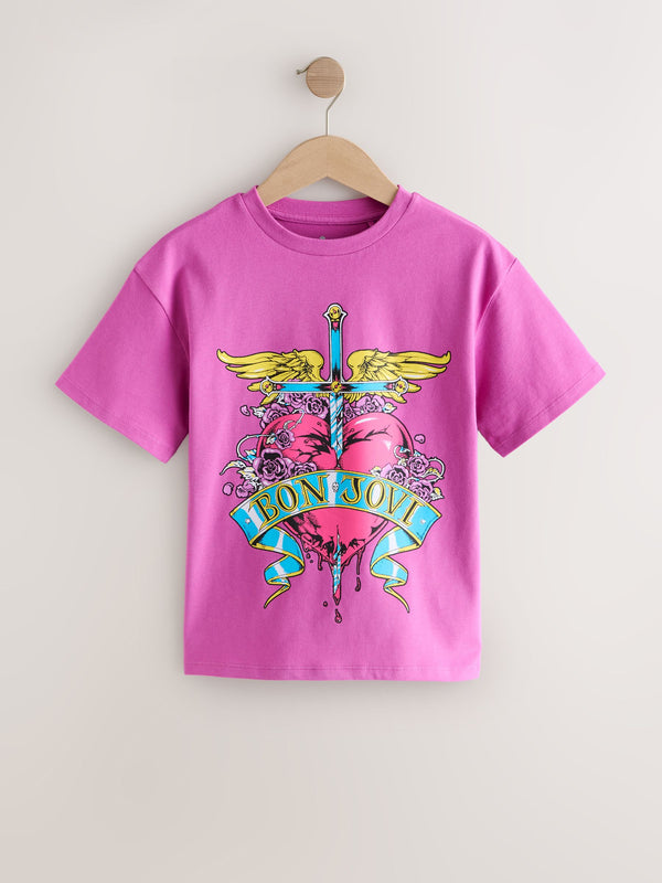 Purple Bon Jovi Graphic Band T-Shirt (3-16yrs)