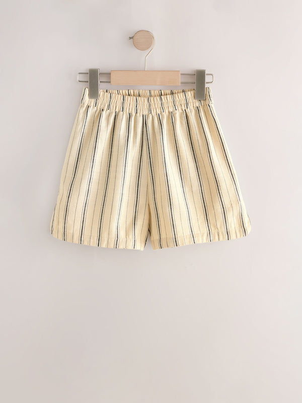 Neutral/Black Pull On Shorts (3-16yrs)