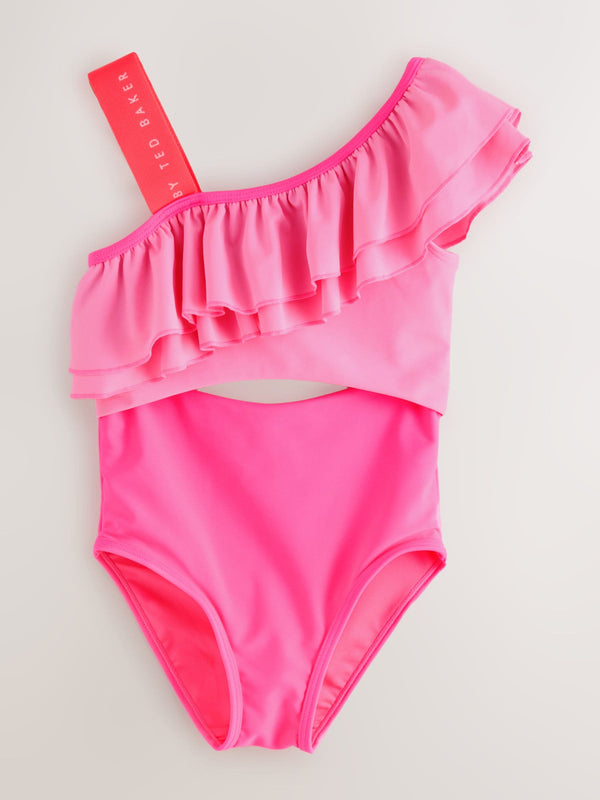 Baker by Ted Baker Pink Frill Swimsuit