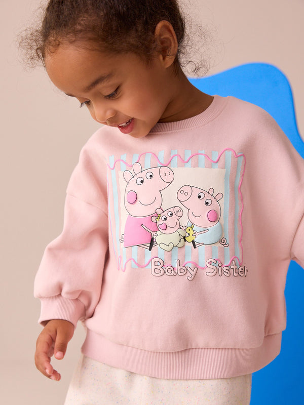 Pink Peppa Pig & Evie Pig Crew Neck Sweatshirt (3mths-7yrs)