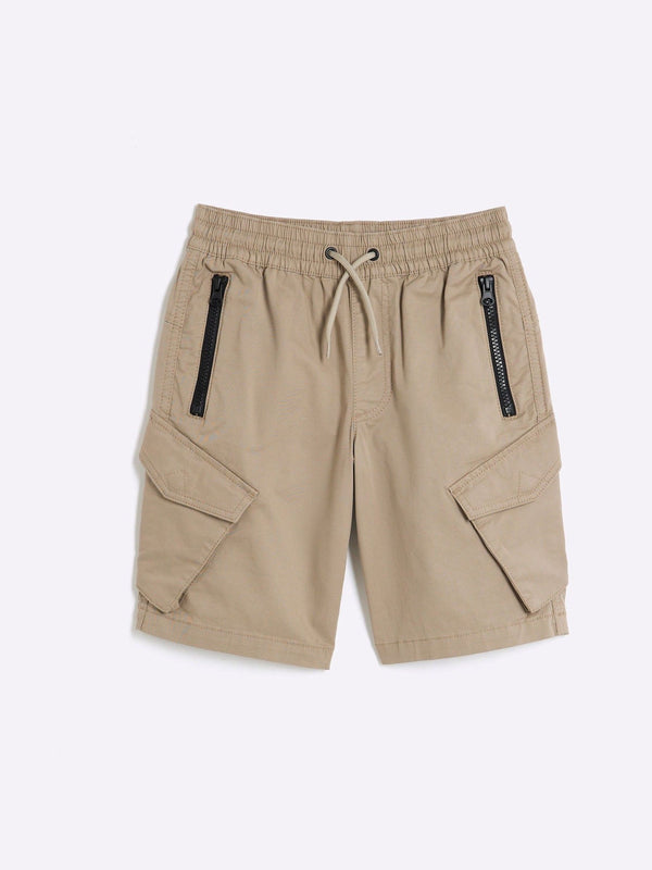 River Island Brown Front Pocket Cargo Shorts