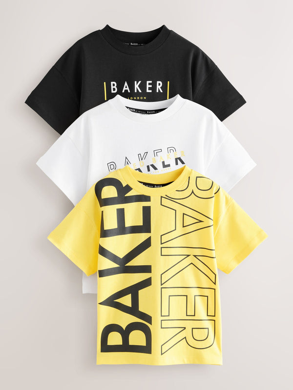 Baker by Ted Baker Graphic Print T-Shirts 3 Pack