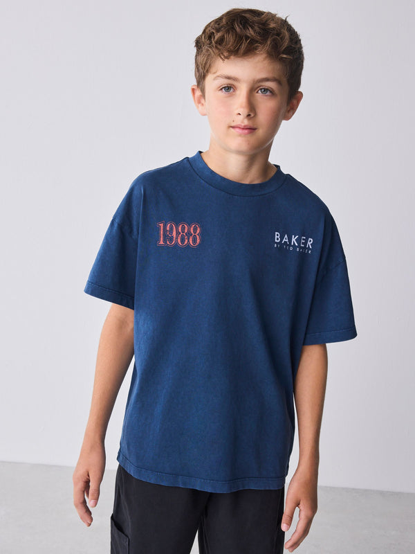 Baker by Ted Baker Oversized Graphic T-Shirt