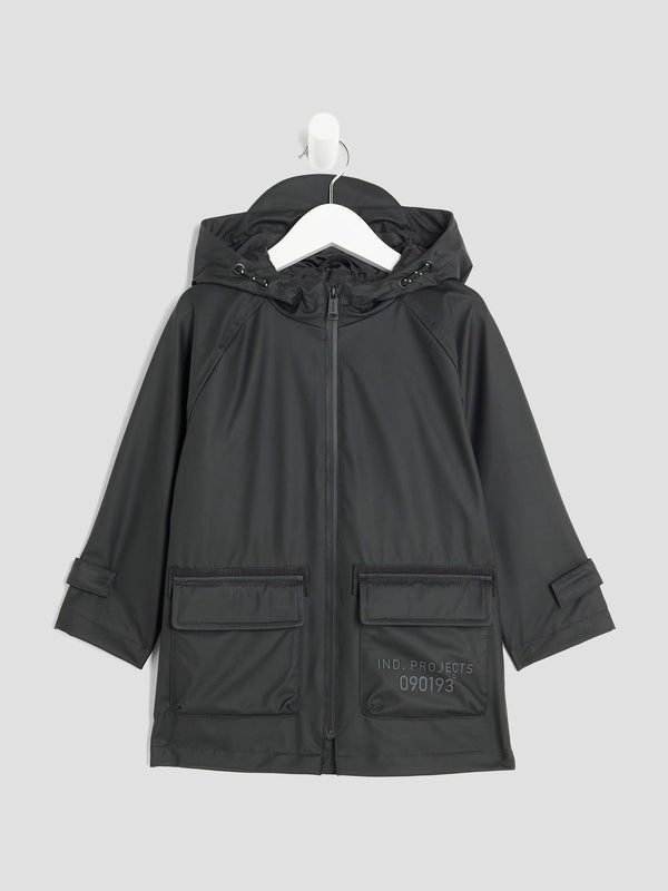 River Island Black Rainmac Coat