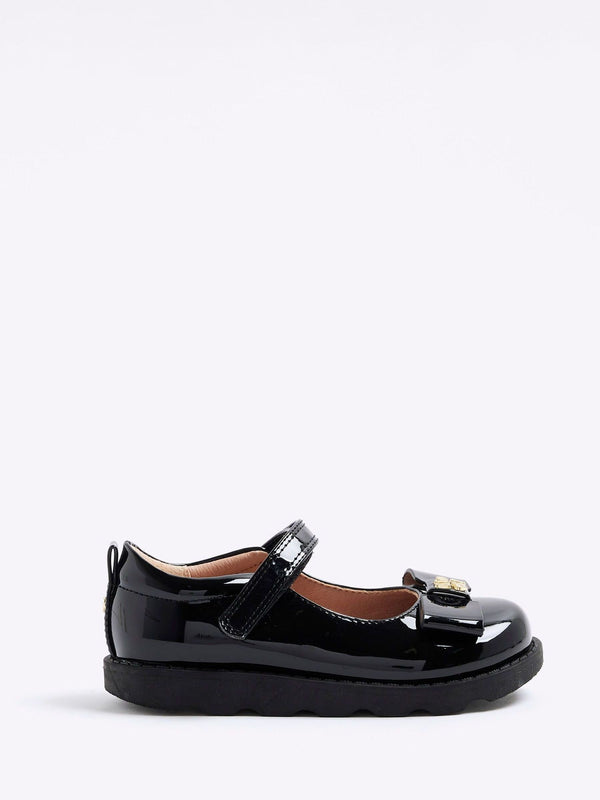 River Island Black Girls Bow Mary Jane Shoes