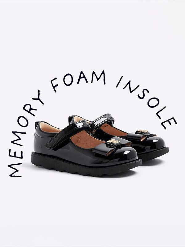 River Island Black Bow Mary Jane Shoes