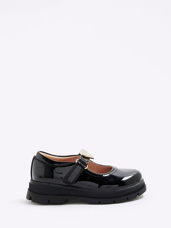 River Island Black Girls Multi Strap Mary Jane Shoes
