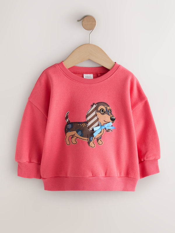 Red Dog Crew Neck Sweatshirt (3mths-7yrs)