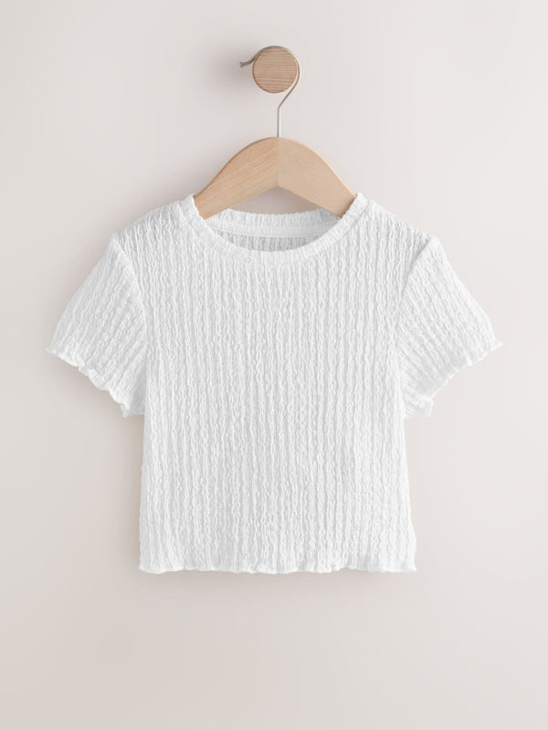 White Textured T-Shirt (3-16yrs)